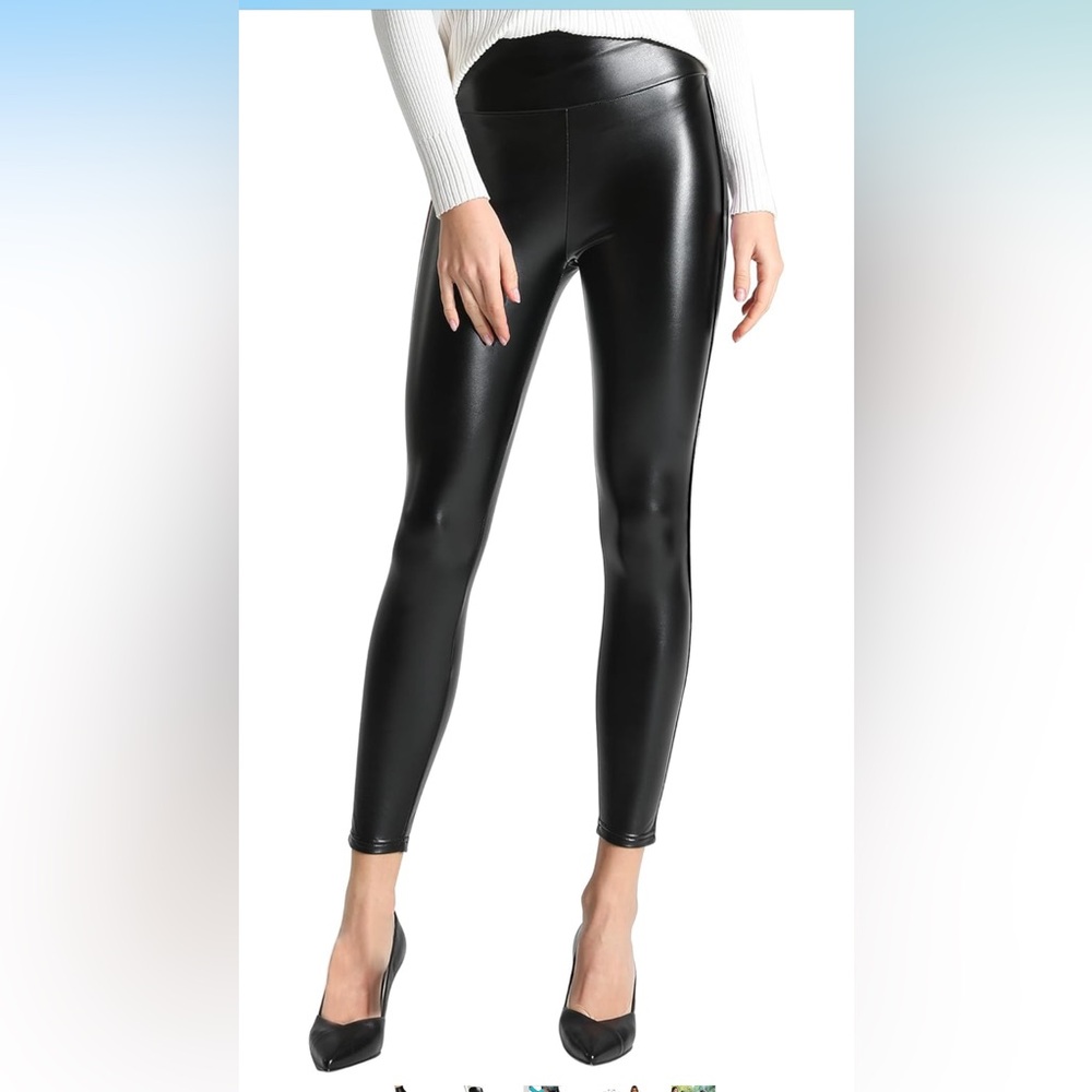TAGOO Faux Leather Leggings – Size Medium